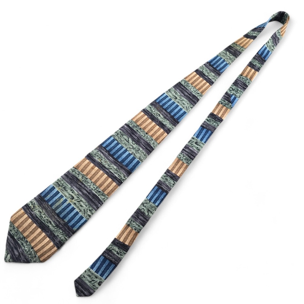 Cocktail Collection Mens Necktie Silk Geometric Multicolor Tequila Microscope 56